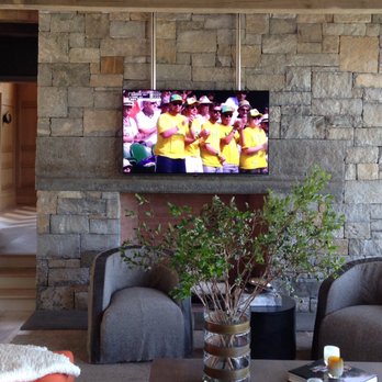 Design Installations - 65" LG OLED televsion with custom lift mechanism to hide it in ceiling. - Home Theatre Installation Near Me - Norwalk, Connecticut Design Installations - 65" LG OLED televsion with custom lift mechanism to hide it in ceiling. - Home Theatre Installation Near Me - Norwalk, Connecticut