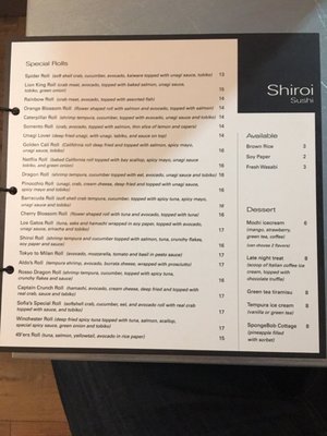 Menu photo 5 Shiroi Sushi Los Gatos, CA Menu photo 5 Shiroi Sushi Los Gatos, CA
