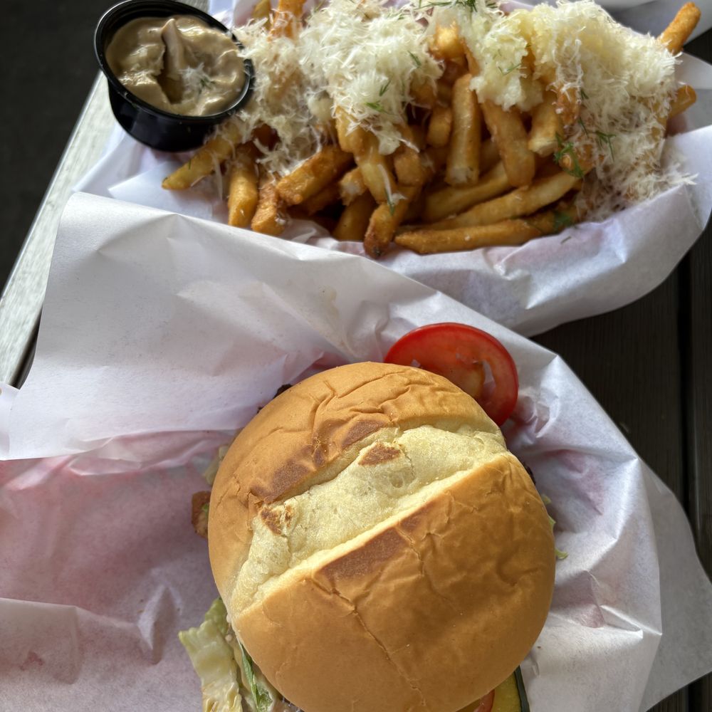 Smash Burger and Parmesan Garlic Fries