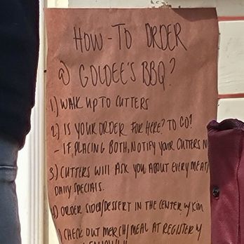 Goldee’s BBQ - Don't hold up the line - Barbeque Near Me - Fort Worth, Texas