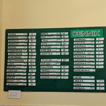 Bar Krakowski - Menu, April '2026. - Milk Bars Near Me - Krakow, Massachusetts