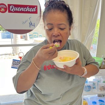 Quenched - Guava and passionfruit shaved ice with lycee topping - Bubble Tea Near Me - Islamorada, Florida