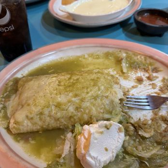 5 Hermanos Mexican Restaurant - Pork Burrito Verde - Tacos Near Me - Renton, Washington