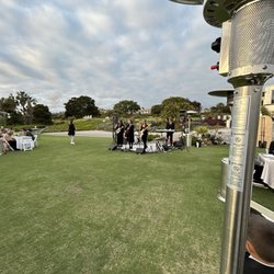 Monarch Beach Golf Links - The catered event area with heaters