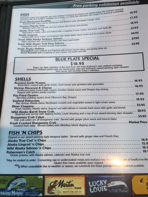 Menu photo 8 Anthony's Pier 66 Seattle, WA