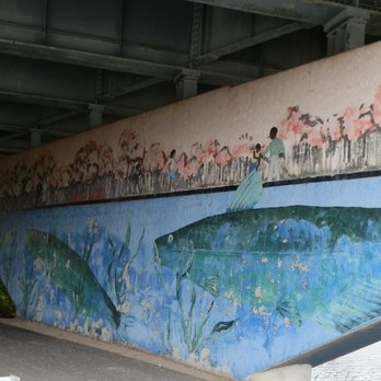 White River Parkway - West Drive Mural - White River Parkway West Drive Mural beneath I-65 by Barbara Stahl 1997 - Public Art Near Me - Indianapolis, Indiana White River Parkway - West Drive Mural - White River Parkway West Drive Mural beneath I-65 by Barbara Stahl 1997 - Public Art Near Me - Indianapolis, Indiana