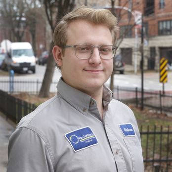 VanDerBosch Plumbing - Andrew outside of our Rodgers Park office. - Plumbing Near Me - Chicago, Illinois VanDerBosch Plumbing - Andrew outside of our Rodgers Park office. - Plumbing Near Me - Chicago, Illinois