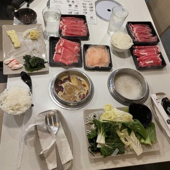 Spring Shabu-Shabu - Ribeye/lamb/chicken/spicy broth/pork bone broth - Japanese Near Me - Flushing, New York Spring Shabu-Shabu - Ribeye/lamb/chicken/spicy broth/pork bone broth - Japanese Near Me - Flushing, New York