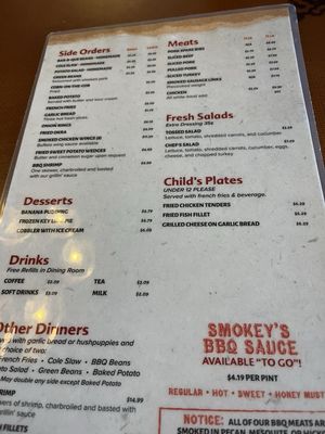 Menu photo 2 Smokey's Real Pit Bar-B-Que Pensacola, FL Menu photo 2 Smokey's Real Pit Bar-B-Que Pensacola, FL