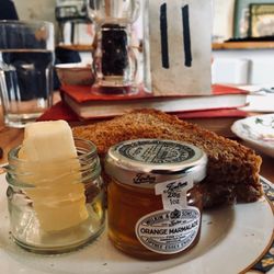 Pandora's Kitchen - Toast and antique book centerpiece