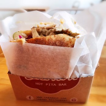 Sababa - The bottom portion of the box turns into a nice pita holder. Ingenious! - Mediterranean Near Me - San Francisco, California Sababa - The bottom portion of the box turns into a nice pita holder. Ingenious! - Mediterranean Near Me - San Francisco, California