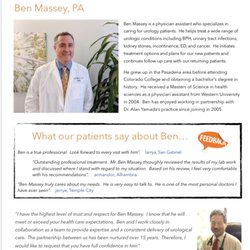 Foothill Urogenital Health - Meet our physician assistant, Ben Masey who specializes in caring for urology patients.