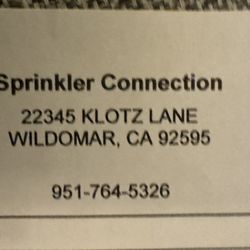 Sprinkler Connection