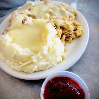Carol's Corner Cafe - Had to order this fresh turkey/potatoes/stuffing/cranberry feast before they sold out... at 11:00am!! It was worth it... - American Near Me - Vancouver, Washington Carol's Corner Cafe - Had to order this fresh turkey/potatoes/stuffing/cranberry feast before they sold out... at 11:00am!! It was worth it... - American Near Me - Vancouver, Washington