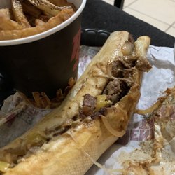 Penn Station - Cheesesteak w/out mushrooms & a side of medium fries!