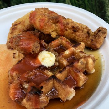 Fresh & Co - a plate of chicken and waffles - Food Near Me - New York, New York Fresh & Co - a plate of chicken and waffles - Food Near Me - New York, New York