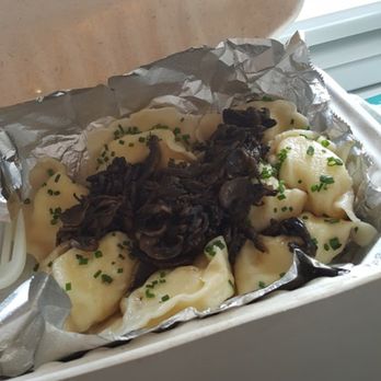 Baba's Pierogies - Order of potatoe and cheese boiled perogies - Modern European Near Me - Brooklyn, New York