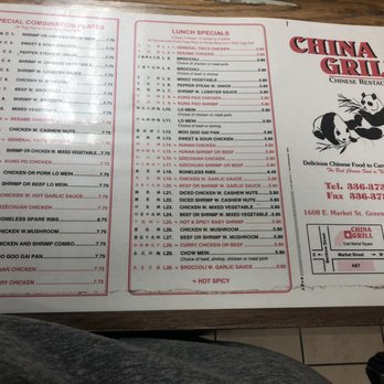 China Grill - China Grill info and menu - Chinese Near Me - Greensboro, North Carolina