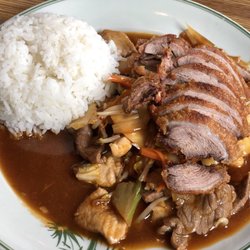 Kim Quy - M8 on the lunch menu. Crispy duck with mixed meat & vegetables.  I'm know. It sounds weird.