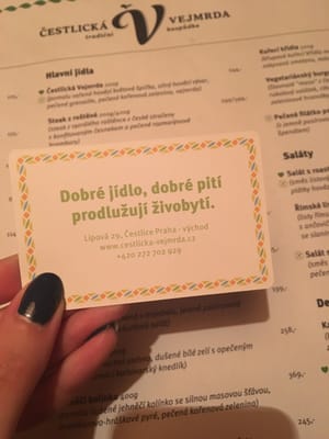 Menu photo 1 Čestlická Vejmrda Čestlice, ST
