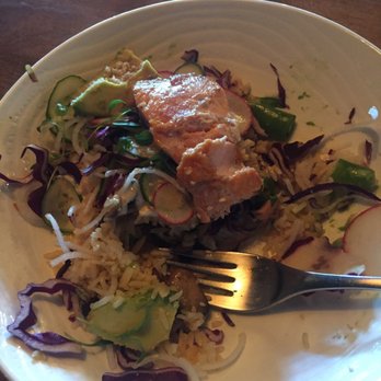 Earls Kitchen + Bar - Half eaten salmon zen bowl - Canadian (New) Near Me - Chilliwack, British Columbia Earls Kitchen + Bar - Half eaten salmon zen bowl - Canadian (New) Near Me - Chilliwack, British Columbia