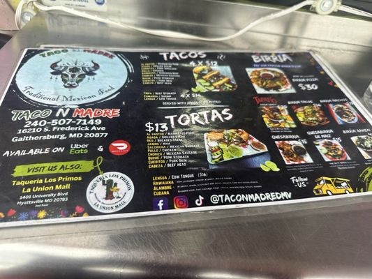 Menu photo 1 Taco N Madre Gaithersburg, MD Menu photo 1 Taco N Madre Gaithersburg, MD