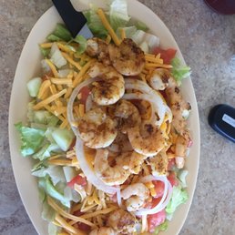 Grilled shrimp salad. Grilled shrimp salad.