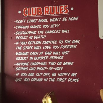 Bunker Club - These are rules I can follow. - Dive Bars Near Me - Oklahoma City, Oklahoma