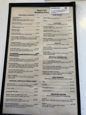 Menu photo 4 Oasis Cafe Stillwater, MN