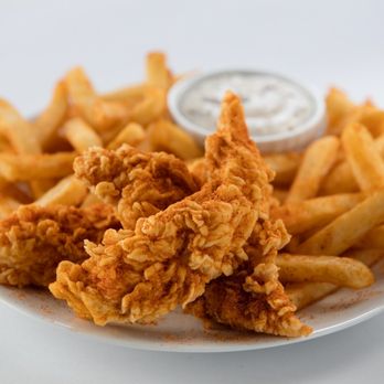 Golden Chick - a plate of fried chicken and french fries - Fast Food Near Me - Houston, Texas Golden Chick - a plate of fried chicken and french fries - Fast Food Near Me - Houston, Texas