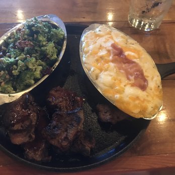 Chop 40 - Protein plate - with tender tri-tip, broccoli salad and Mac and Cheese - awesome! - New American Near Me - Verdi, Nevada