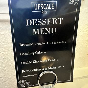 Upscale Rio - Dessert menu - Burgers Near Me - Rio Rancho, New Mexico