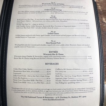 The Old Fashioned - Lunch menu 4/5 - American Near Me - Madison, Wisconsin