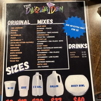The Daiquiri Den - Menu - Chicken Wings Near Me - Grand Prairie, Texas The Daiquiri Den - Menu - Chicken Wings Near Me - Grand Prairie, Texas