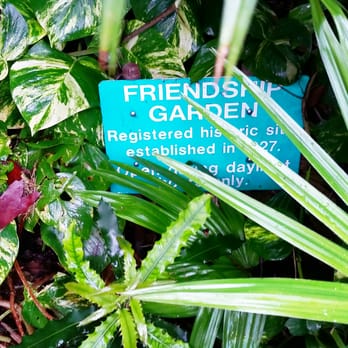 Friendship Garden - Second sign (also hidden and hard to see) 01/26/2015 - Hiking Near Me - Kaneohe, Hawaii Friendship Garden - Second sign (also hidden and hard to see) 01/26/2015 - Hiking Near Me - Kaneohe, Hawaii