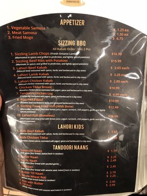 Menu photo 1 Lahore's Premium Kabab House Markham, ON