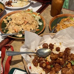 Massaman curry, fried rice, pad thai, popcorn chicken Massaman curry, fried rice, pad thai, popcorn chicken