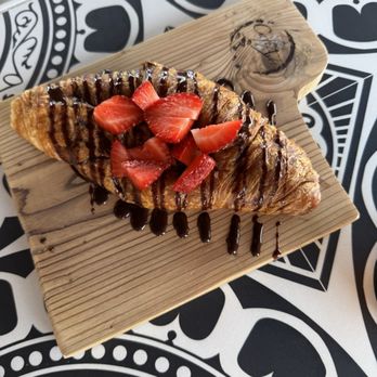 CafeArte - Chocolate Croissant with strawberry - Coffee & Tea Near Me - Mission, Texas