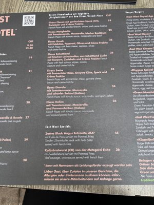 Menu photo 3 Restaurant East West Hotel Basel, BS Menu photo 3 Restaurant East West Hotel Basel, BS