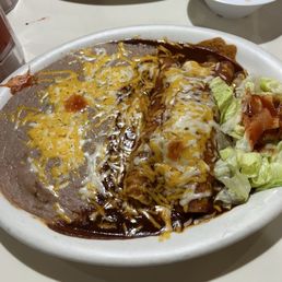 Cheese enchilada with diced onions Cheese enchilada with diced onions