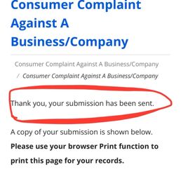 BBB Complaint