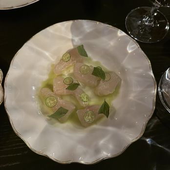 Pasjoli - Halibut Crudo - French Near Me - Santa Monica, California Pasjoli - Halibut Crudo - French Near Me - Santa Monica, California