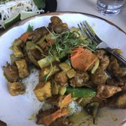 Photo of 9021Pho - Los Angeles, CA, United States. Vegan chicken in curry stir fry