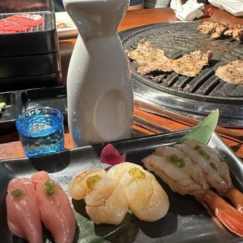 7 Japanese BBQ & Sushi - Toro, scallop, and sweet shrimp - Sushi Bars Near Me - Irvine, California