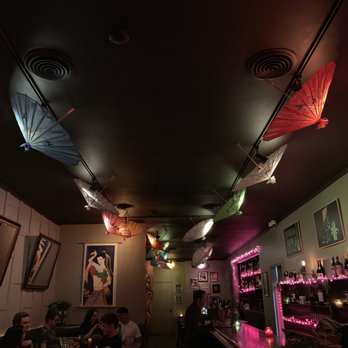 Same Same Thai - Interior with nice umbrella lighting - Wine Bars Near Me - Los Angeles, California