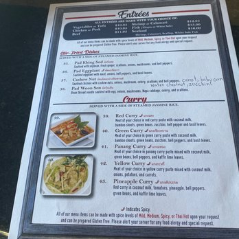 Mama Thai Kitchen - Part of the extensive menu - Thai Near Me - Chandler, Arizona