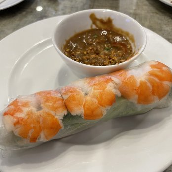 Lotus Pho & Grill - Summer roll. 2 per order (but ate one already) - Vietnamese Near Me - Lorton, Virginia