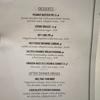 Old Ebbitt Grill - Dessert menu - Bars Near Me - Washington, DC, District of Columbia Old Ebbitt Grill - Dessert menu - Bars Near Me - Washington, DC, District of Columbia