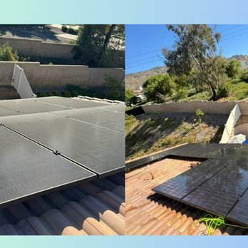 Shine Away Panels - Before and after Solar Panel cleaning. - Solar Panel Cleaning Near Me - Moreno Valley, California Shine Away Panels - Before and after Solar Panel cleaning. - Solar Panel Cleaning Near Me - Moreno Valley, California
