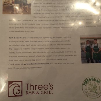 Three's Bar & Grill - Asian Fusion Near Me - Kihei, Hawaii